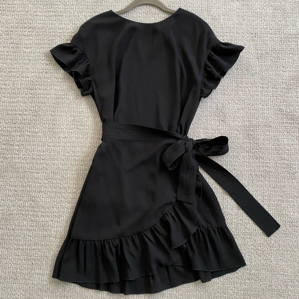 Aritzia Wilfred Ruffle Wrap Mini Dress